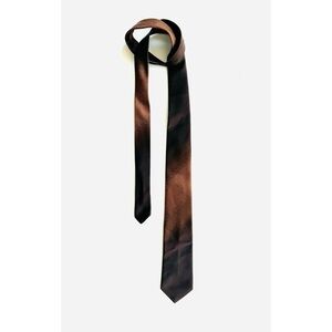 Jean Patou Vintage Brown Gradient Skinny Tie.